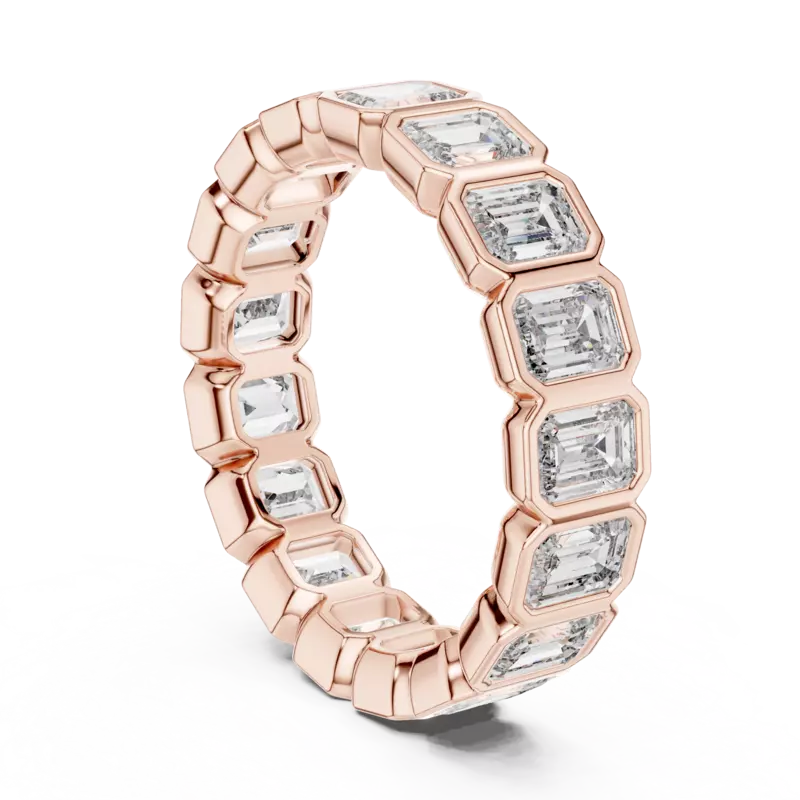 The Contour Bezel set Emerald eternity band 5.20mm