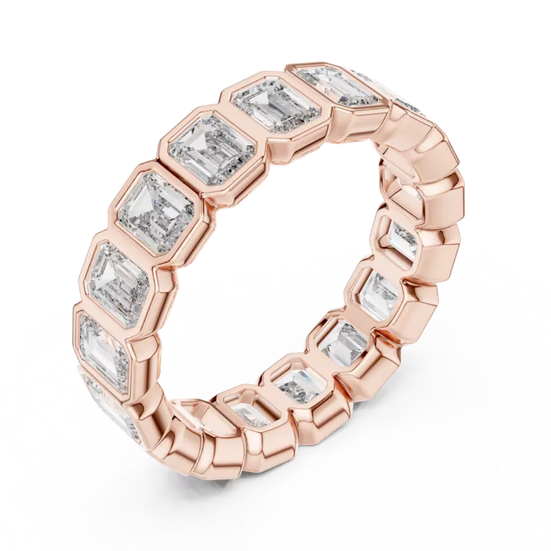 The Contour Bezel set Emerald eternity band 5.20mm