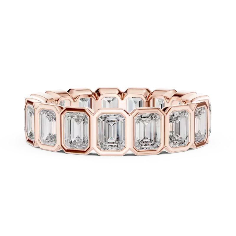 The Contour Bezel set Emerald eternity band 5.20mm