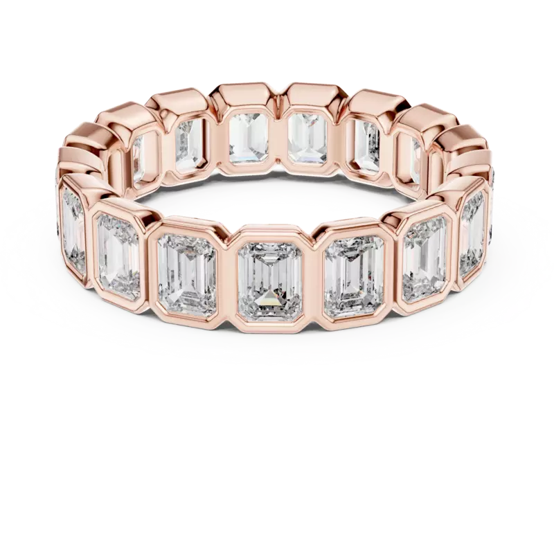 The Contour Bezel set Emerald eternity band 5.20mm