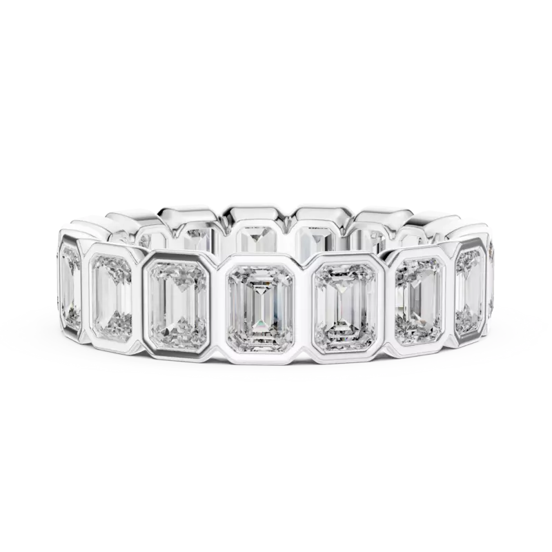 The Contour Bezel set Emerald eternity band 5.20mm