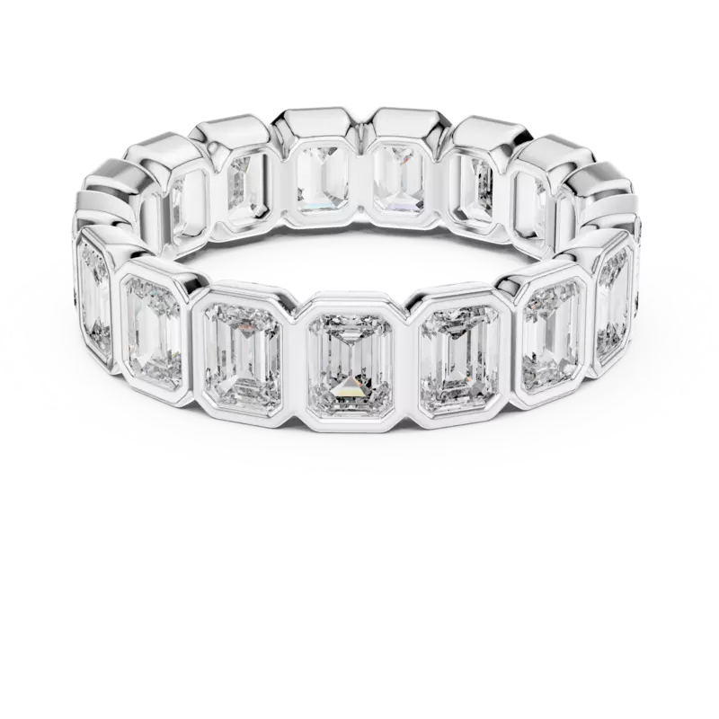 The Contour Bezel set Emerald eternity band 5.20mm