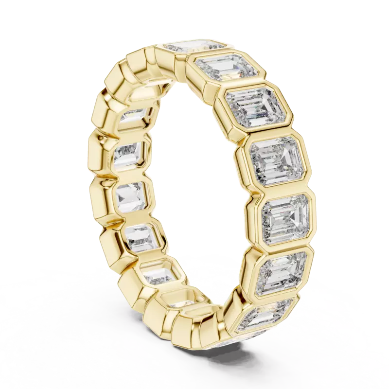 The Contour Bezel set Emerald eternity band 5.20mm