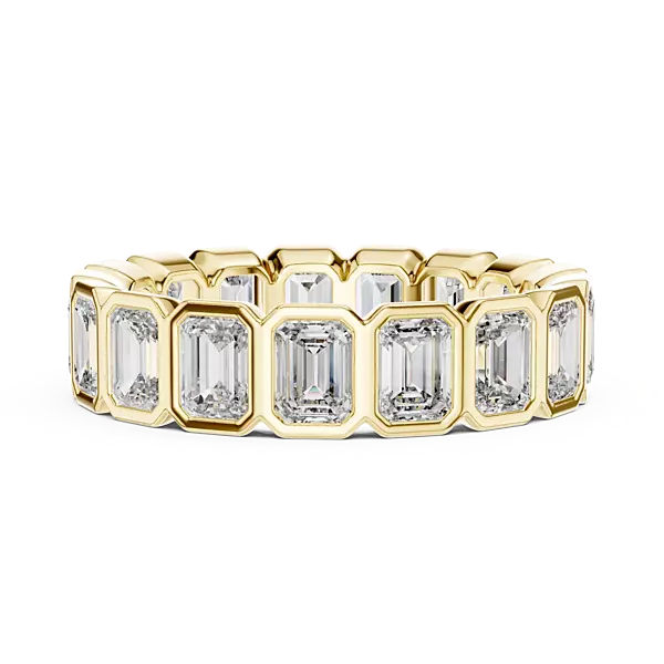 The Contour Bezel set Emerald eternity band 5.20mm