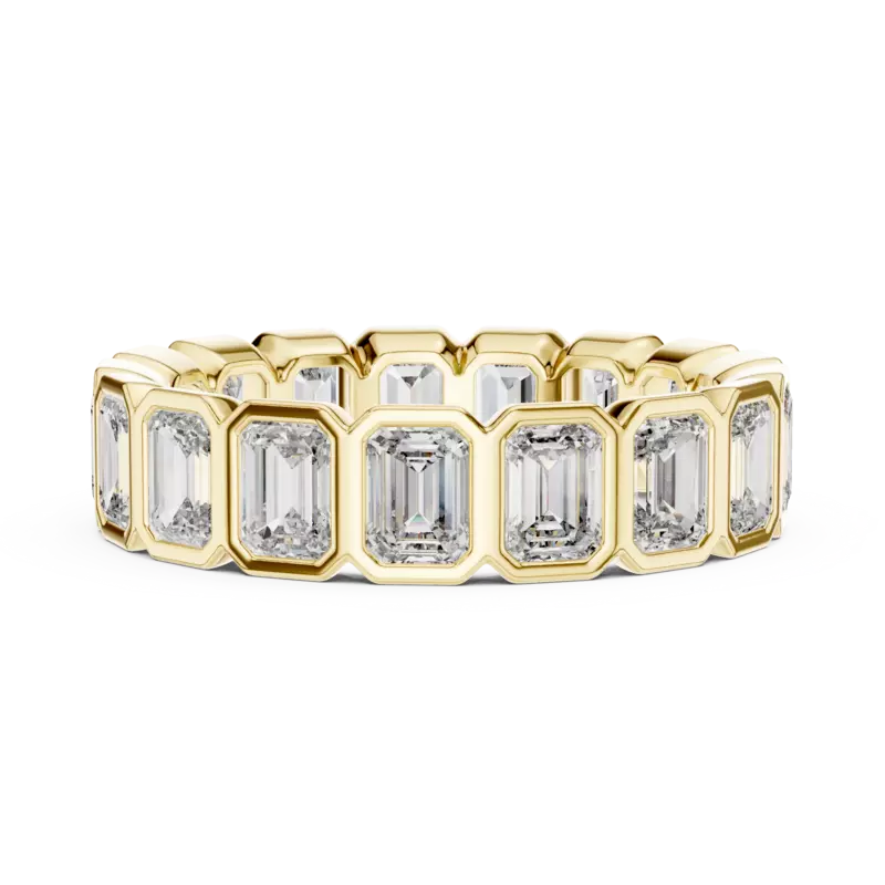 The Contour Bezel set Emerald eternity band 5.20mm
