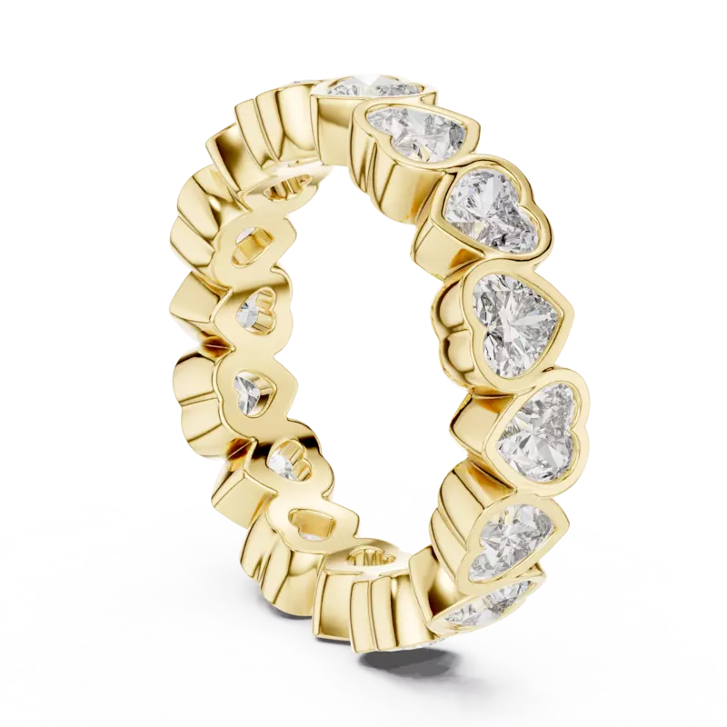 The Aureole Bezel set heart eternity band 5.20mm