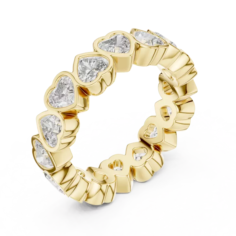 The Aureole Bezel set heart eternity band 5.20mm