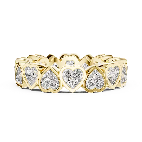 The Aureole Bezel set heart eternity band 5.20mm