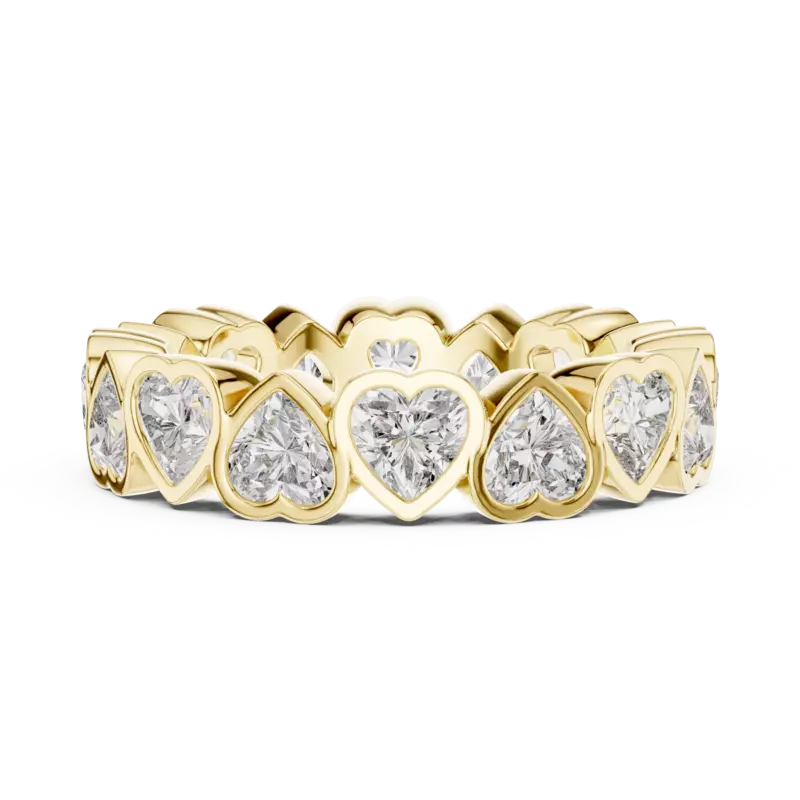 The Aureole Bezel set heart eternity band 5.20mm
