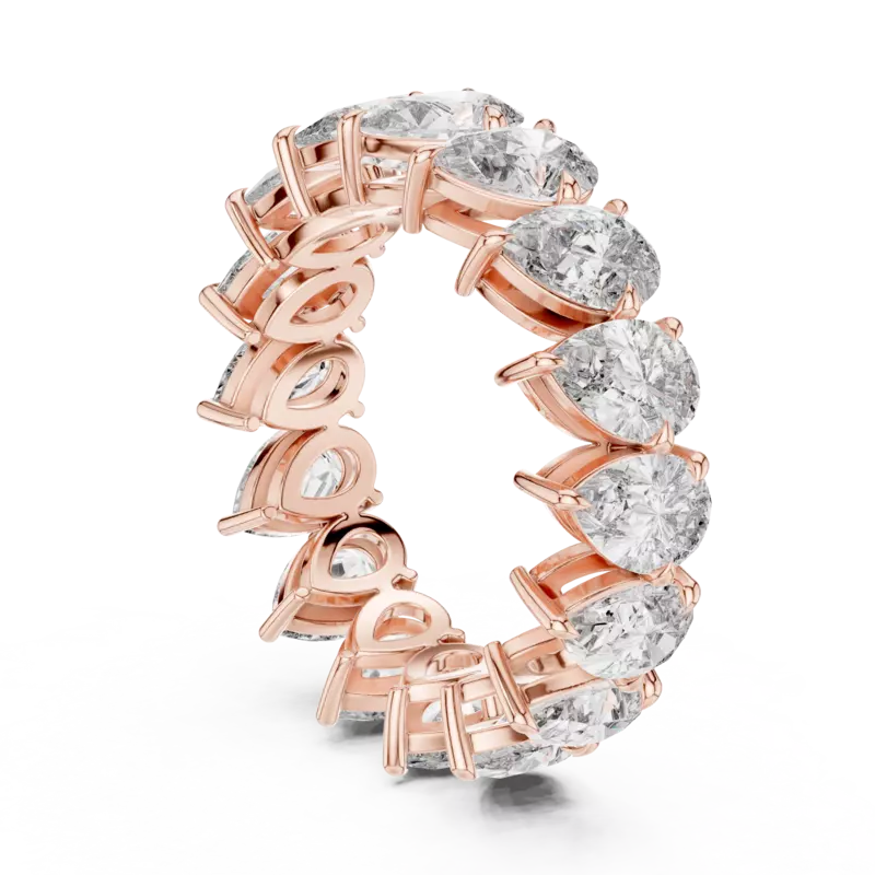 Pear cut diamond eternity Band 6.50mm