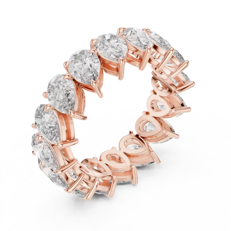 Pear cut diamond eternity Band 6.50mm