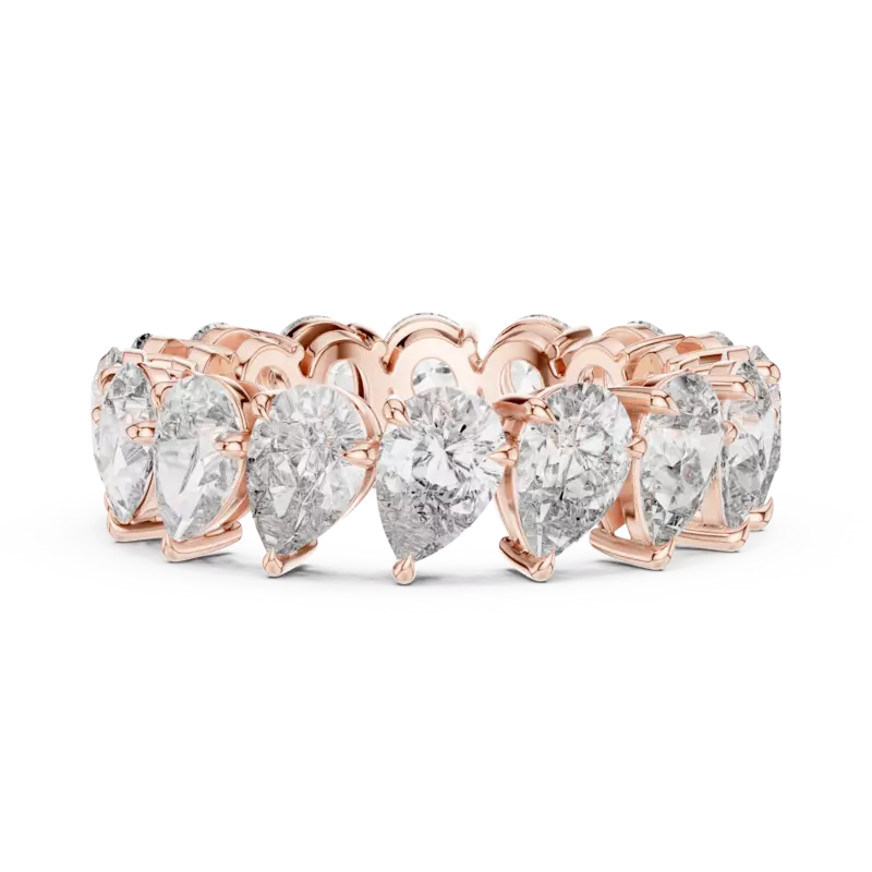 Pear cut diamond eternity Band 6.50mm