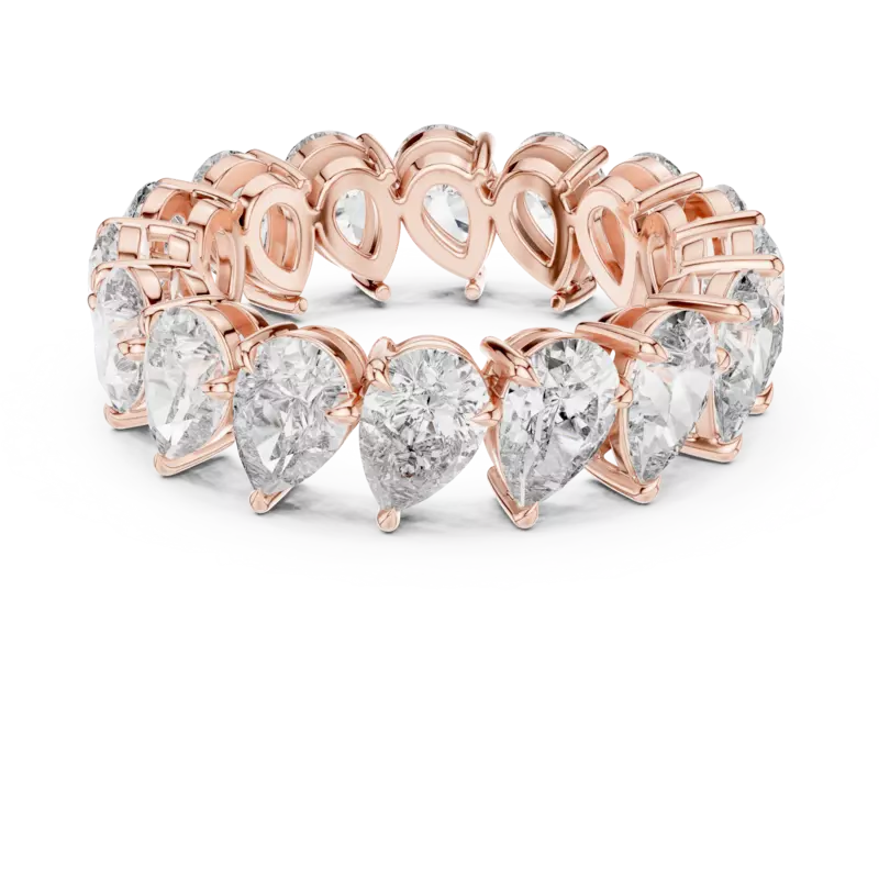 Pear cut diamond eternity Band 6.50mm