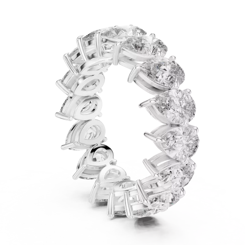 Pear cut diamond eternity Band 6.50mm