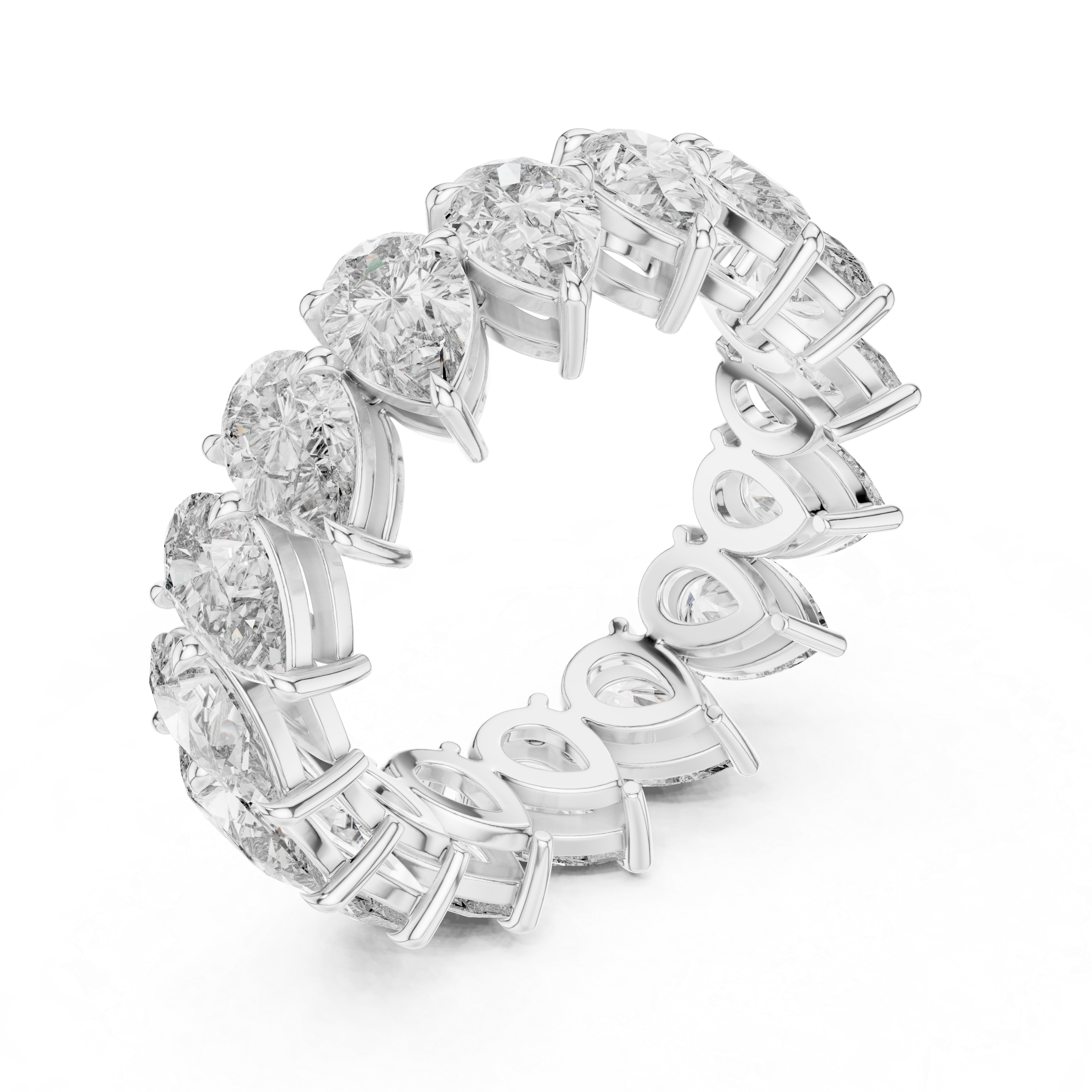 Pear cut diamond eternity Band 6.50mm