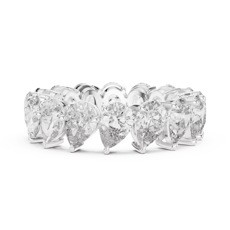 Pear cut diamond eternity Band 6.50mm