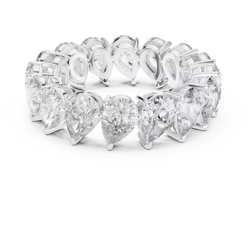 Pear cut diamond eternity Band 6.50mm