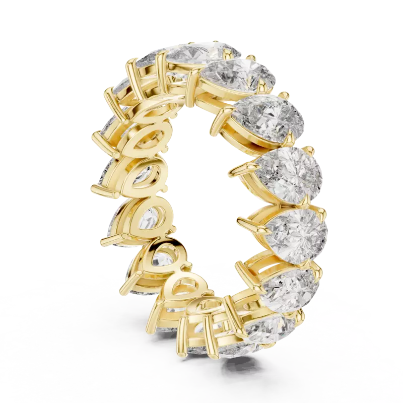 Pear cut diamond eternity Band 6.50mm