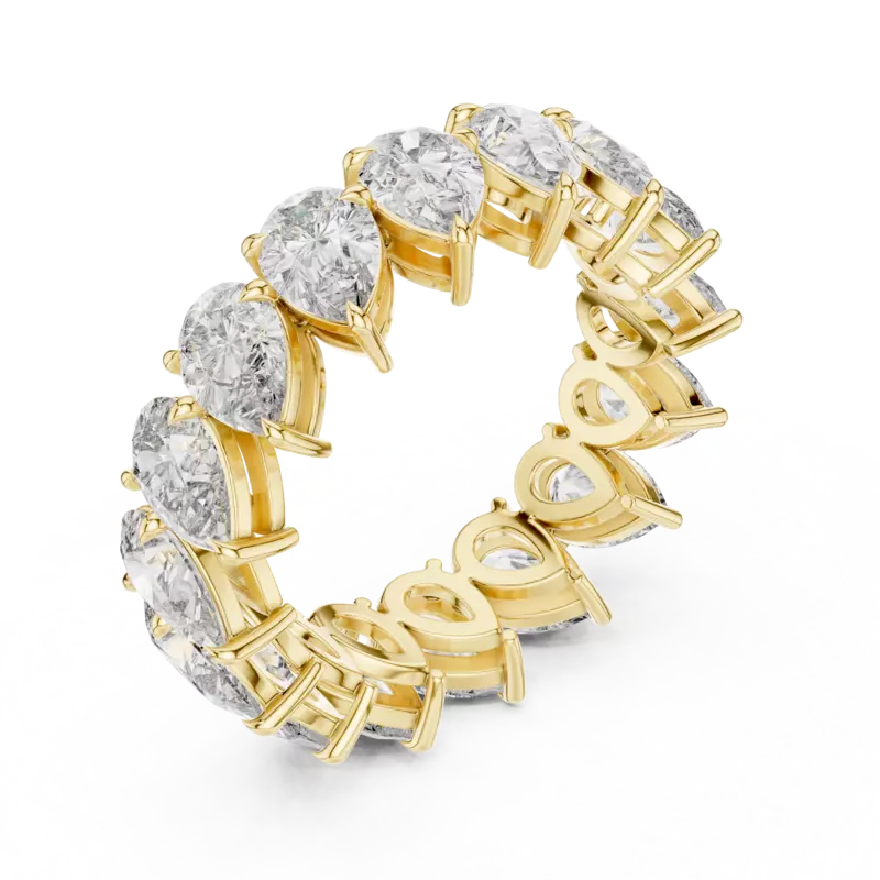 Pear cut diamond eternity Band 6.50mm