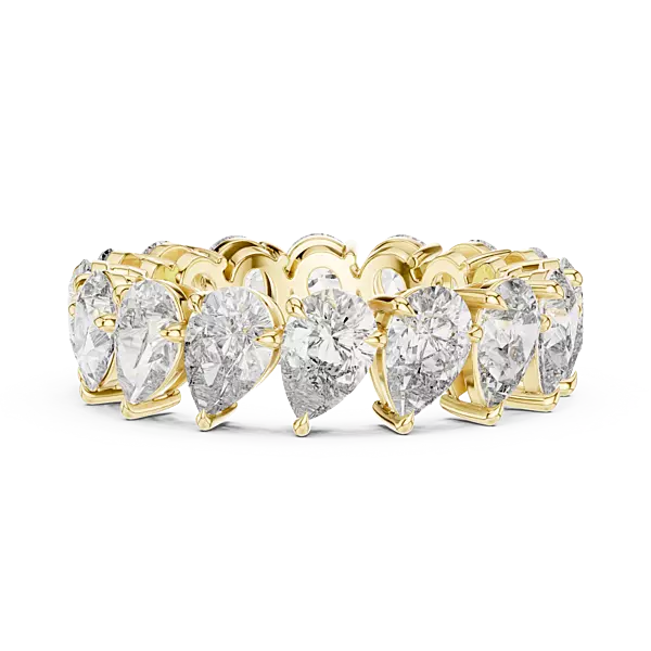 Pear cut diamond eternity Band 6.50mm
