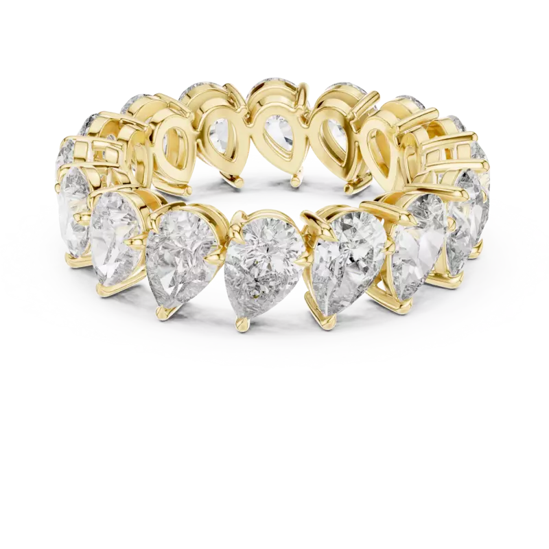 Pear cut diamond eternity Band 6.50mm