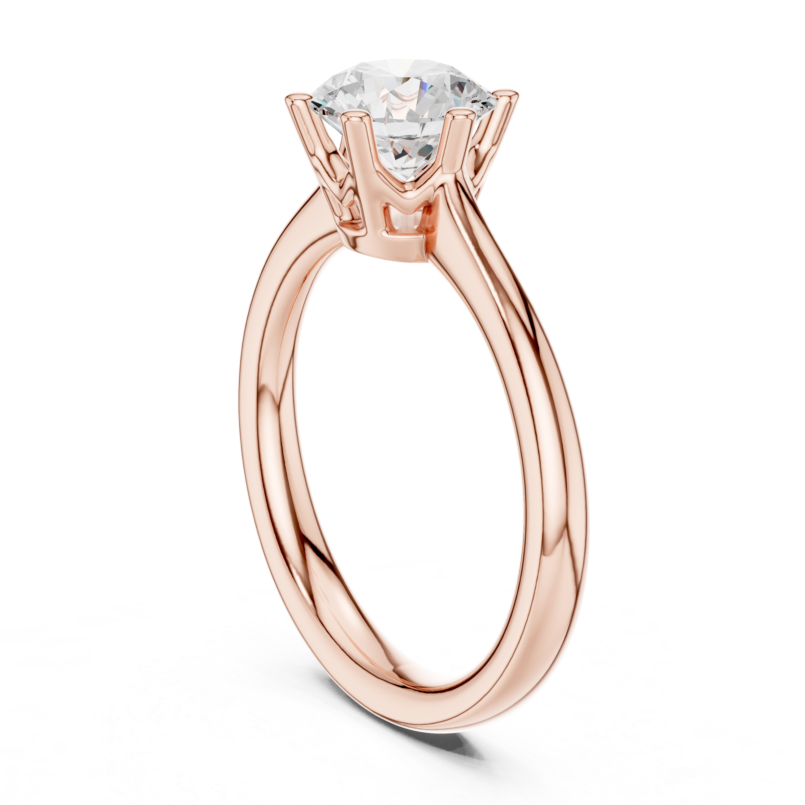 Six Prong solitaire ring