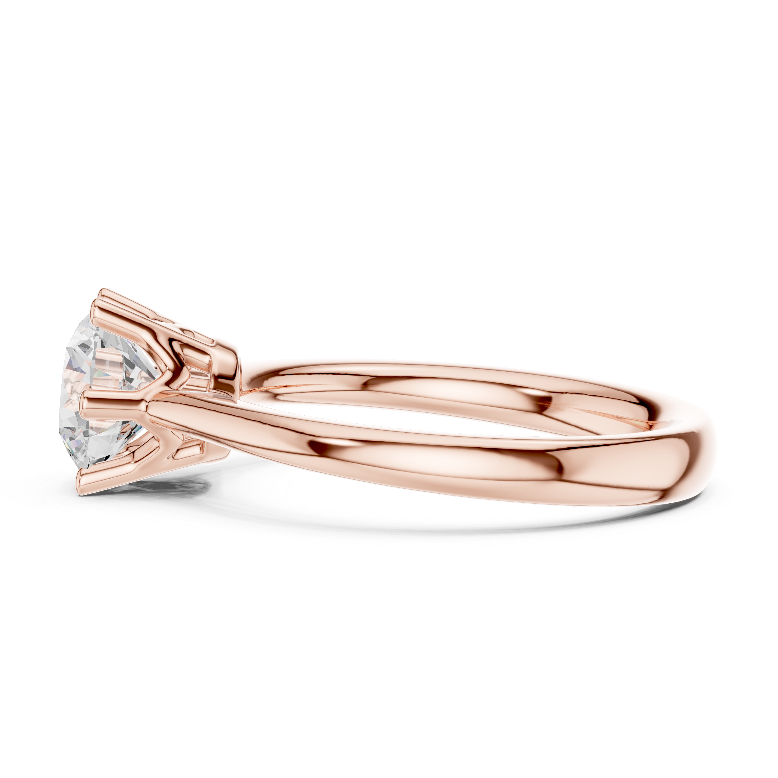 Six Prong solitaire ring