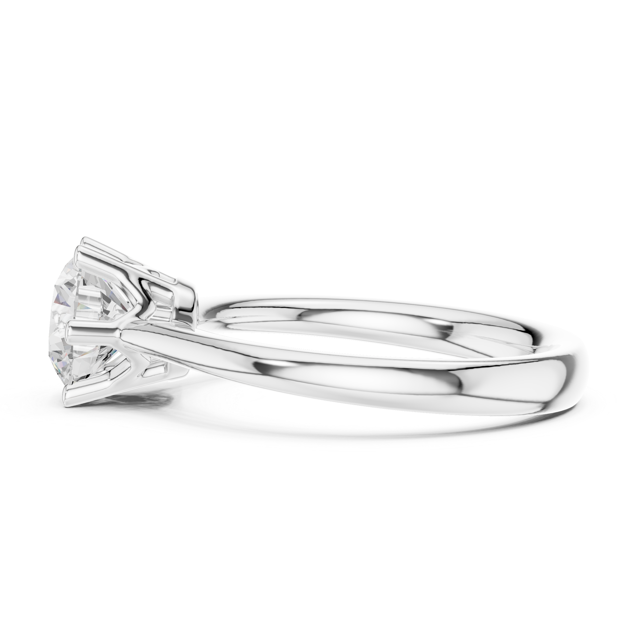 Six Prong solitaire ring