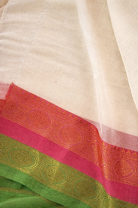 Mul Cotton with Kanchi Border