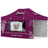 Ovation Sublimated Gazebo 4.5m X 3m - 2 Long Full-Wall Skins