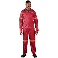 Trade Polycotton Conti Suit - Reflective Arms & Legs - Orange Tape