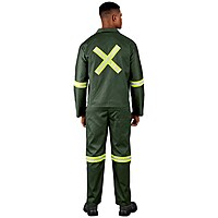 Acid Resistant Polycotton Conti Suit - Reflective Arm, Legs & Back - Yellow Tape