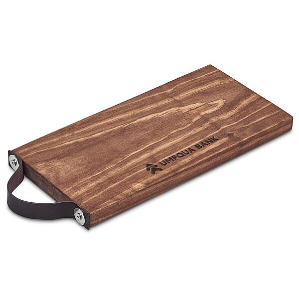 Serendipio Small Team Time Wooden Tray with Leather Strap