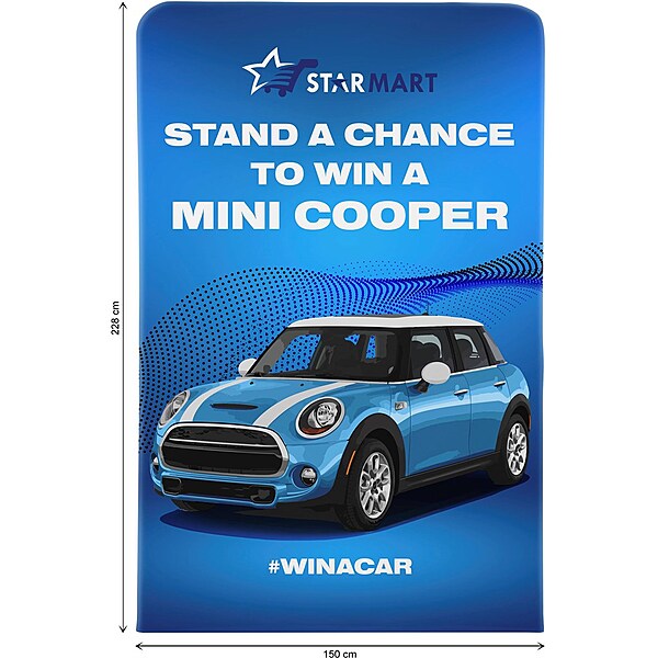 Double Sided Fabric Tube System Skin 1.5m (Comp)