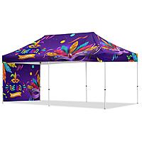 Coated Steel Sublimated Gazebo 6m x 3m -  1 Short Full-Wall Skin