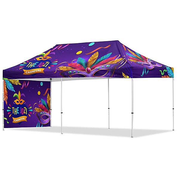 Coated Steel Sublimated Gazebo 6m x 3m - 1 Short Full-Wall Skin