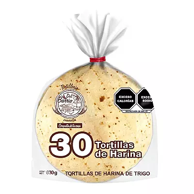 DEL BARRIO TORTILLA DE HARINA DE TRIGO 30 PZAS