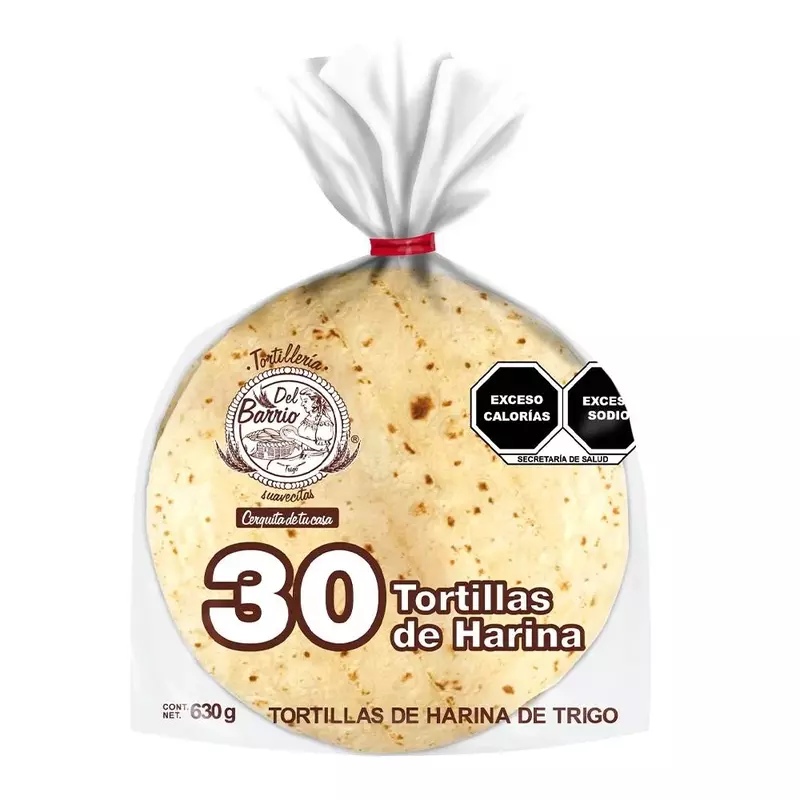 DEL BARRIO TORTILLA DE HARINA DE TRIGO 30 PZAS