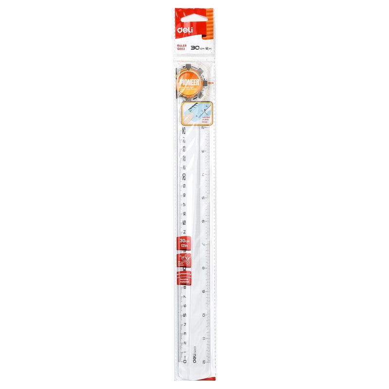 DELI G003 DURABLE RULER 30CM