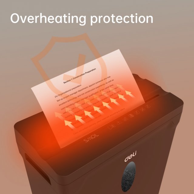 DELI T014 PAPER SHREDDER 5SHTS 10L BLACK