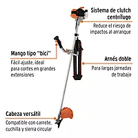 Desmalezadora a gasolina 33 cc mango 'bici', 18' corte - DES-330 / 11029