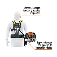 Desbrozadora multifuncional 4 en 1, a gasolina 45 cc, Truper - DES-45M / 103205