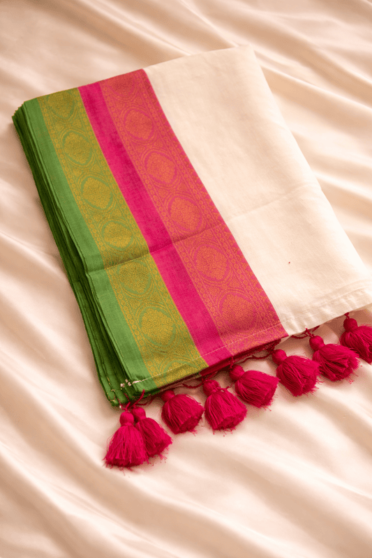 Mul Cotton with Kanchi Border
