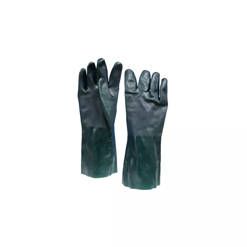 Green PVC, 12” gauntlet