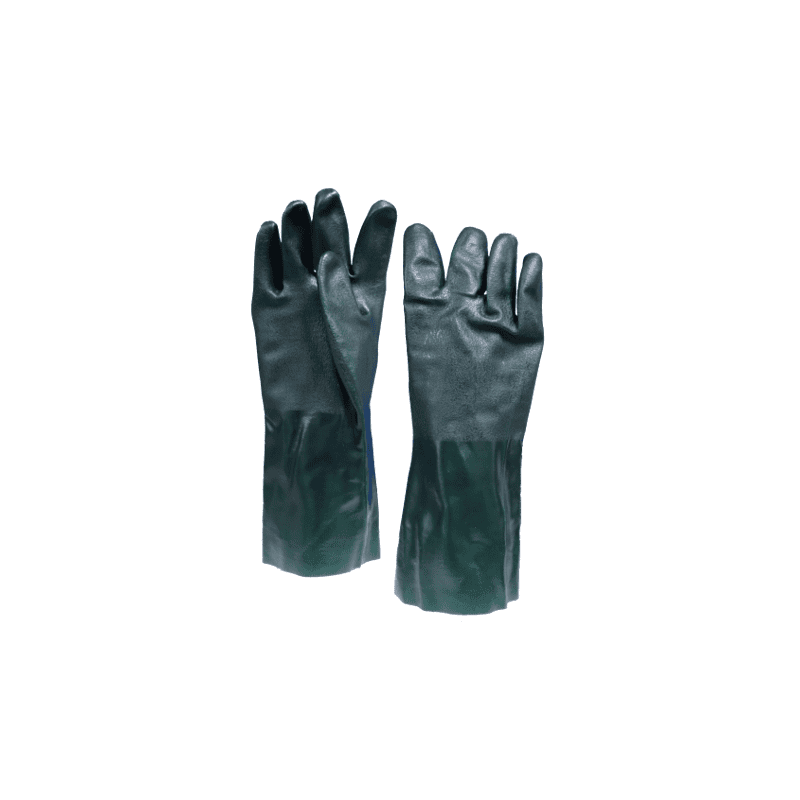 Green PVC 14” gauntlet
