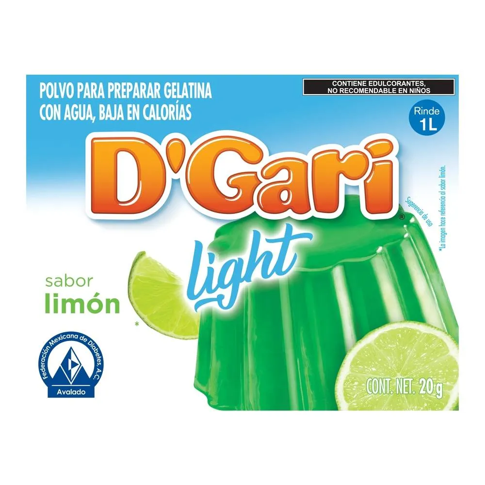 DGARI GELATINA LIGHT LIMON 20 G