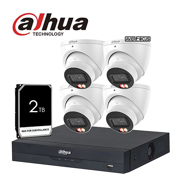 Dahua 8MP 4CH WizSense Kit, 2TB(HDW3867)