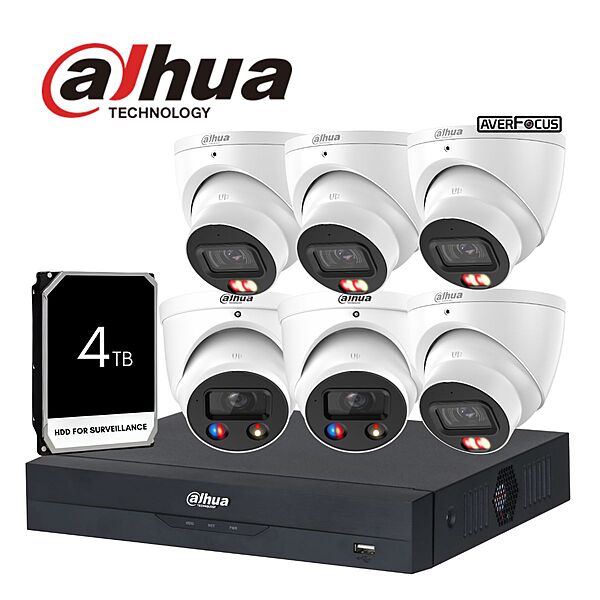 Dahua 8MP 8CH TIOC WizSense Kit, 4TB(HDW3849+HDW3867)