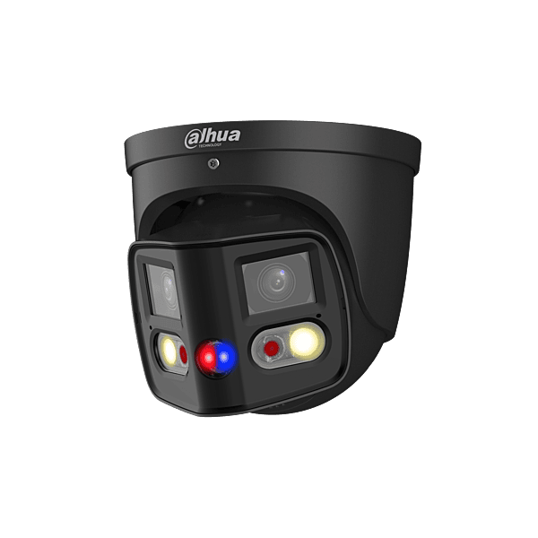 Dahua 2x4MP TiOC Duo Splicing WizSense, 2.8mm, Built-in Mic, 180° wide angle, Black