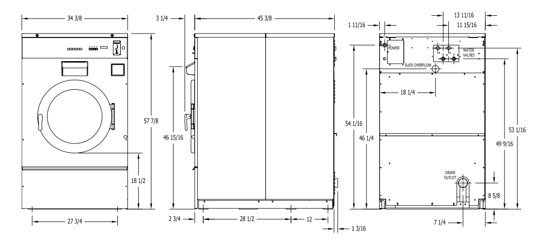 T-1200SC Lavadora de 36.3 kg (80 lb) serie C